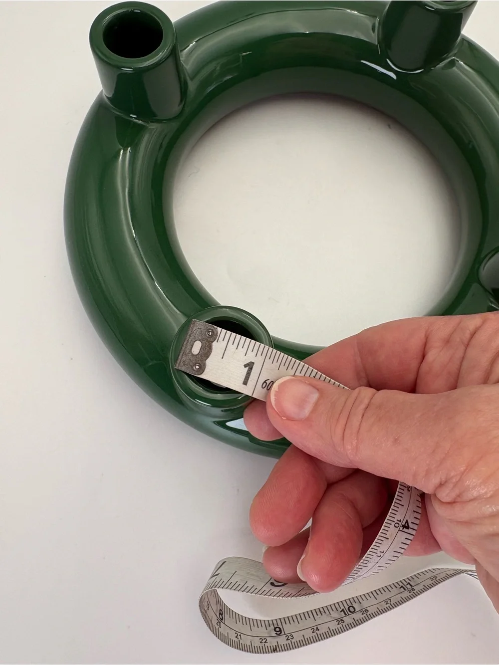 IKEA Vinterfint Dark Green Ceramic Candle Holder